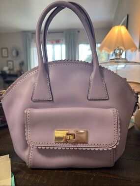 kate spade Lavender Scalloped Top-Handle Satchel - Women Bags